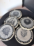Epische Wikinger-Glasuntersetzer mit Runen – Handgefertigte Statement-Pieces für dein Zuhause